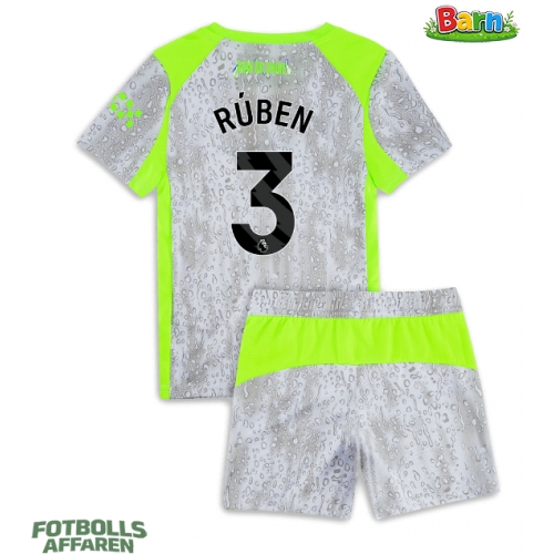 Manchester City Ruben Dias #3 Tredjeställ Barn 2025-26 Kortärmad (+ Korta byxor)